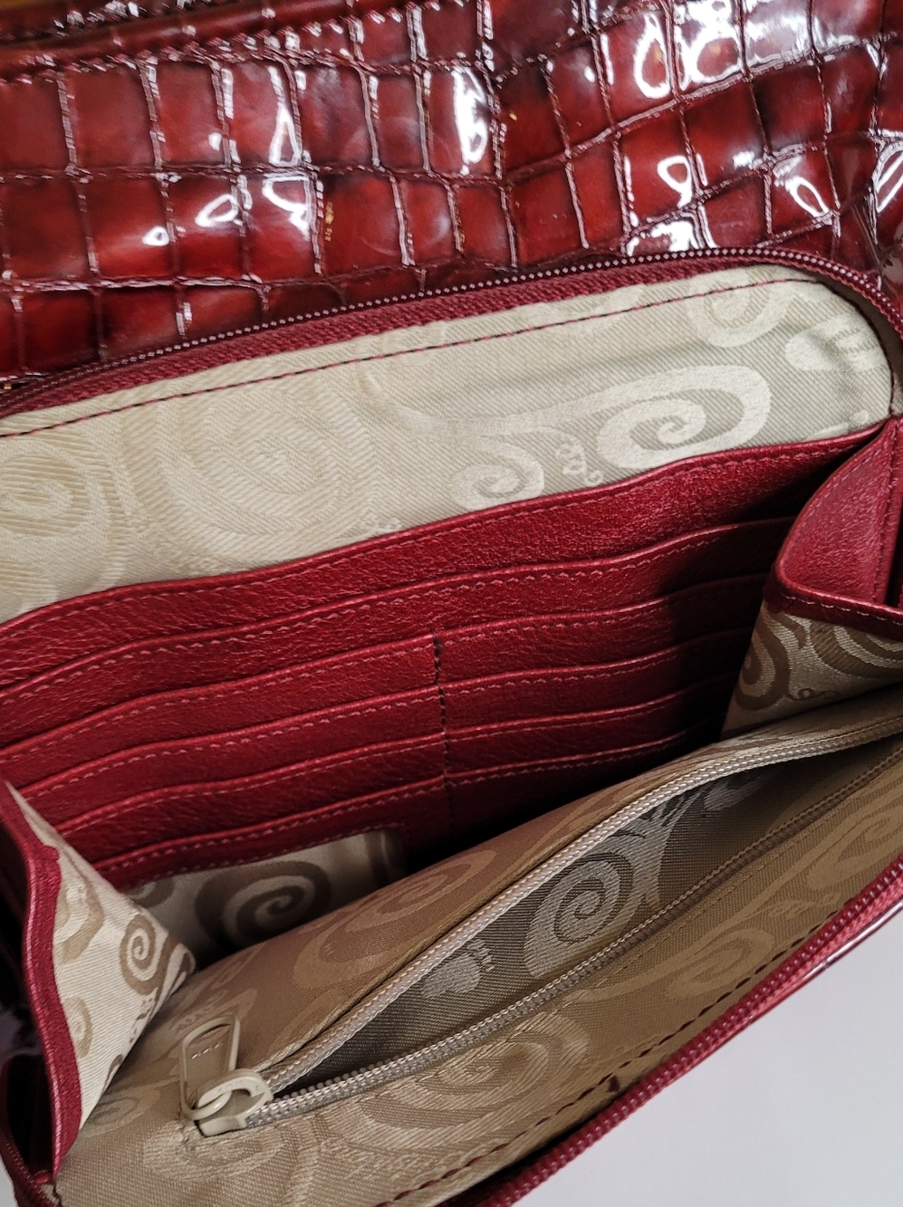 Brighton Croc Embossed Patent Leather Purse - Picture 3 of 13